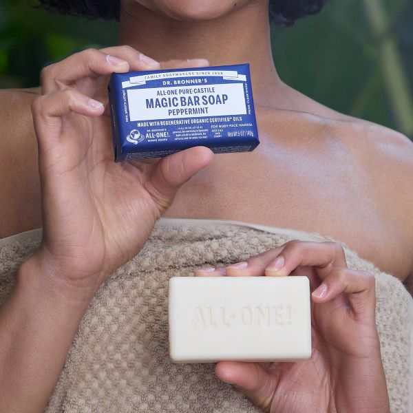 Dr. Bronner's All-One Pure-Castile Magic Bar Soap - Peppermint - 5oz