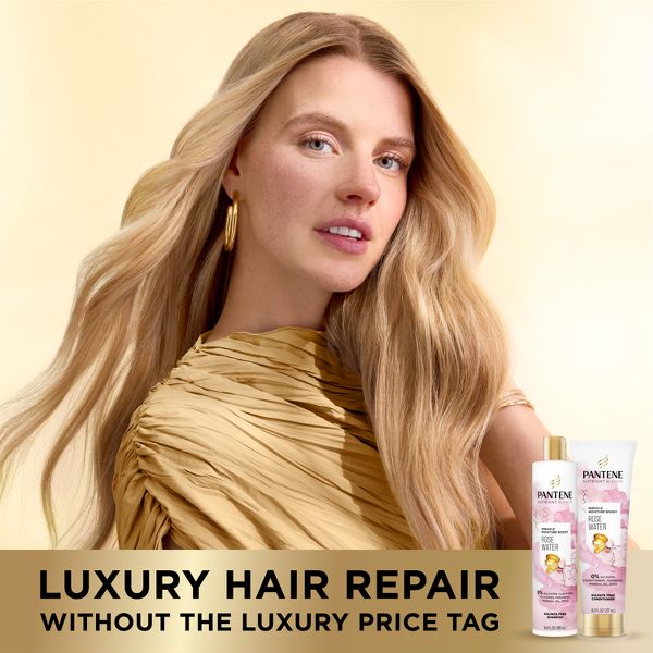 Pantene Sulfate Free Rose Water Shampoo and Conditioner Dual Pack, Nutrient Blends - 17.6 fl oz
