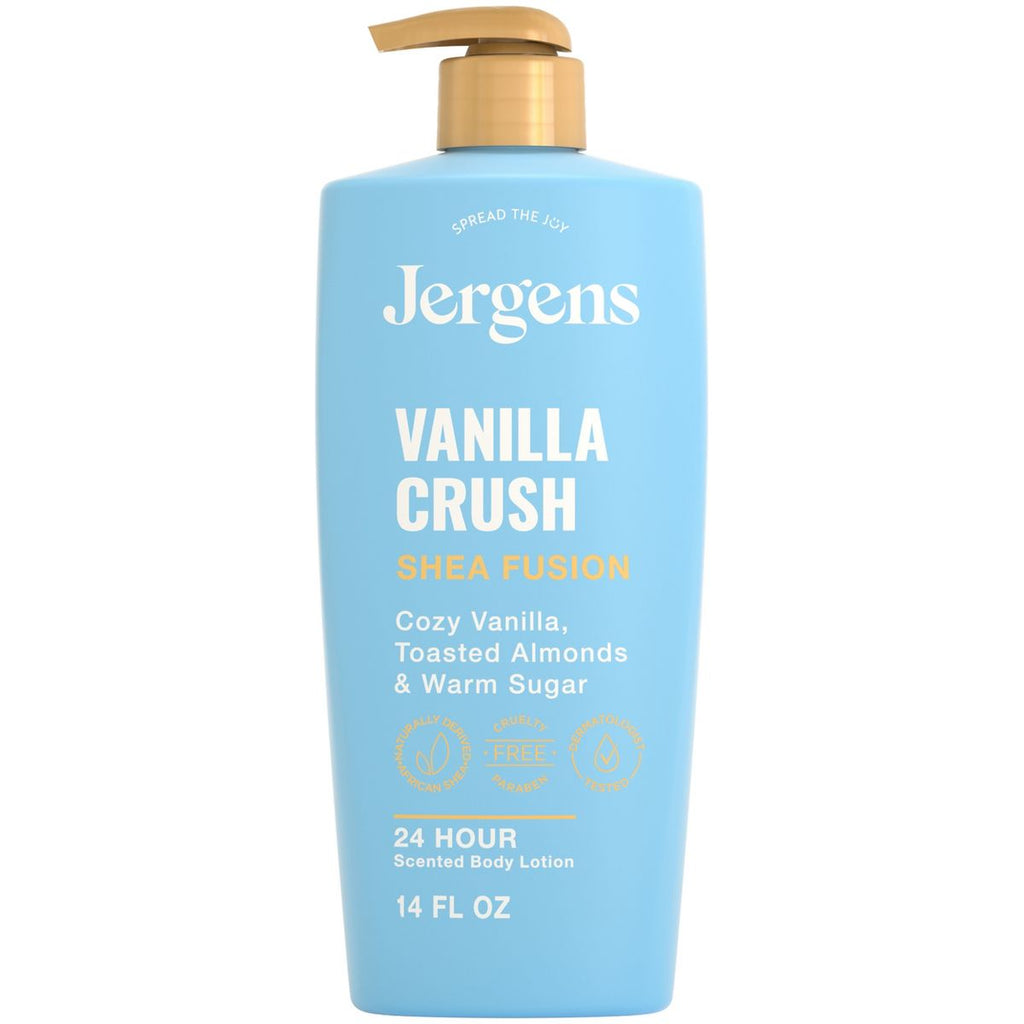 Jergens Shea Fusion Vanilla Crush Scented Body Lotion with Shea Butter & Vitamin E for 24-Hour Moisture - 14 fl oz