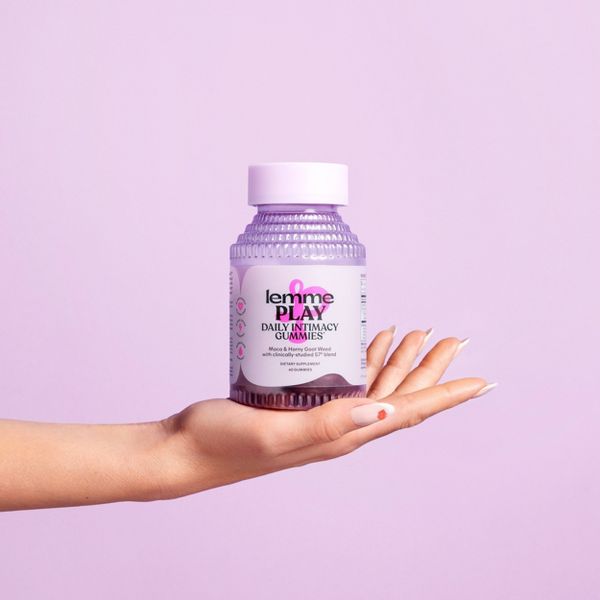 Lemme Play Libido Gummies - Daily Intimacy Support & Blood Flow - Maca, Horny Goat Weed & Nitric Oxide Booster - Cherry Flavored - 60ct