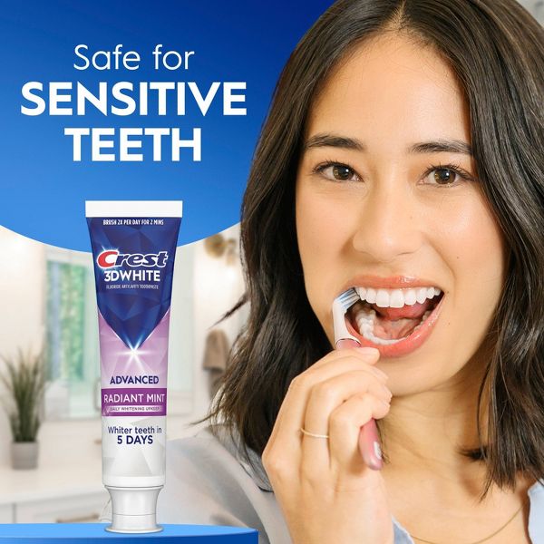 Crest 3D White 2 Pack/3.3oz Toothpaste + 33.8 fl oz Mouthwash