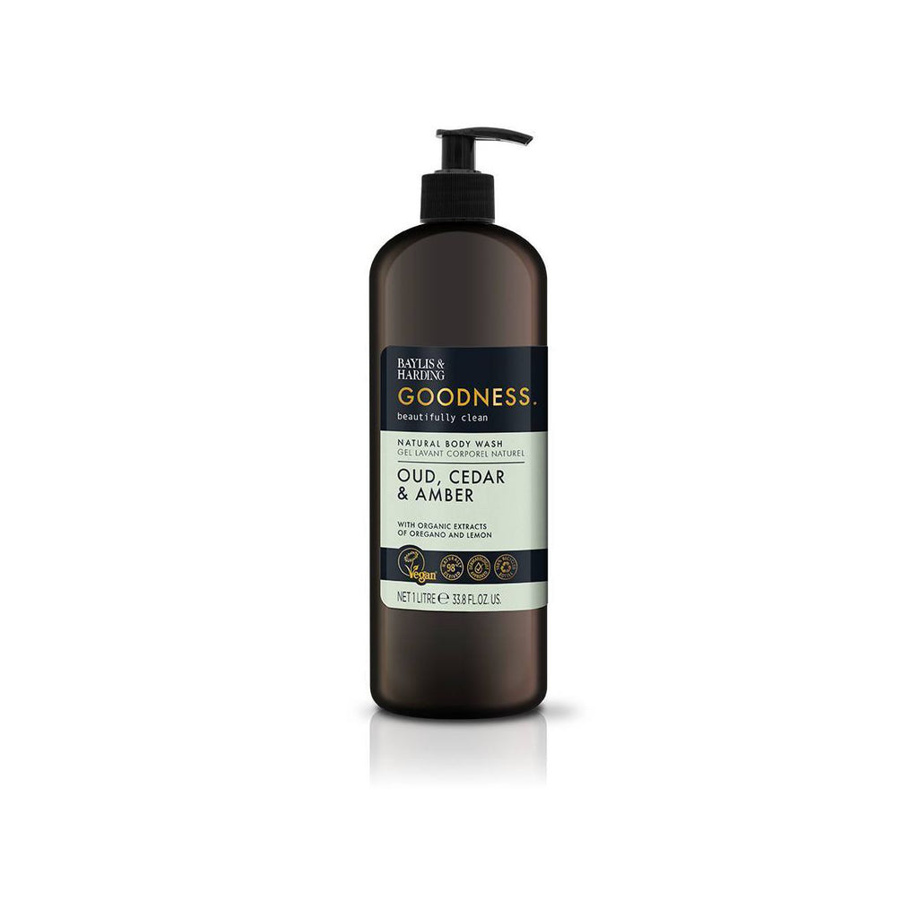 Baylis & Harding Goodness Oud Body Wash with Pump - Cedar and Amber - 33.8 fl oz