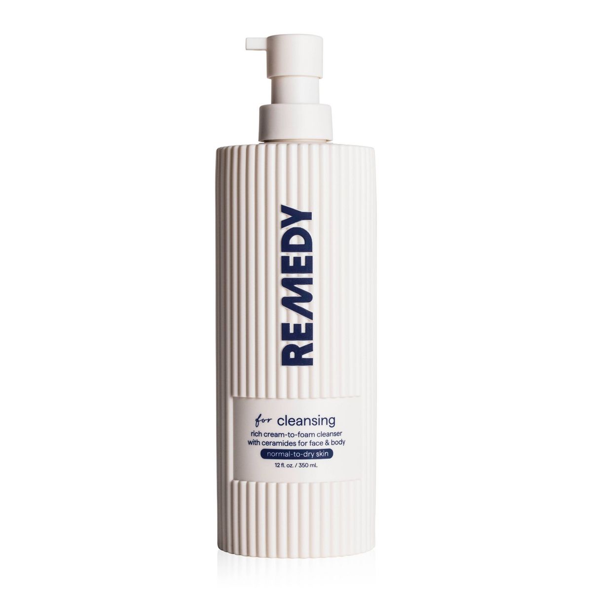 Remedy Skin Gentle & Hydrating Cream-to-Foam Cleanser with Ceramides, Hyaluronic Acid, Glycerin - 12 fl oz