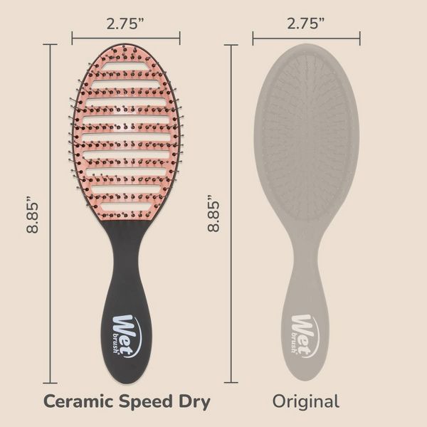 Wet Brush Ceramic Speed Dry Detangling Hair Brush - Black