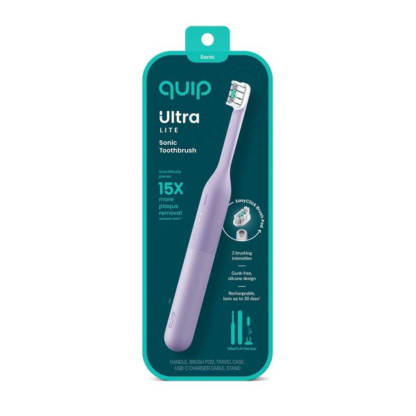 quip Ultra Lite Sonic Rechargeable Toothbrush with Brush Head - Air