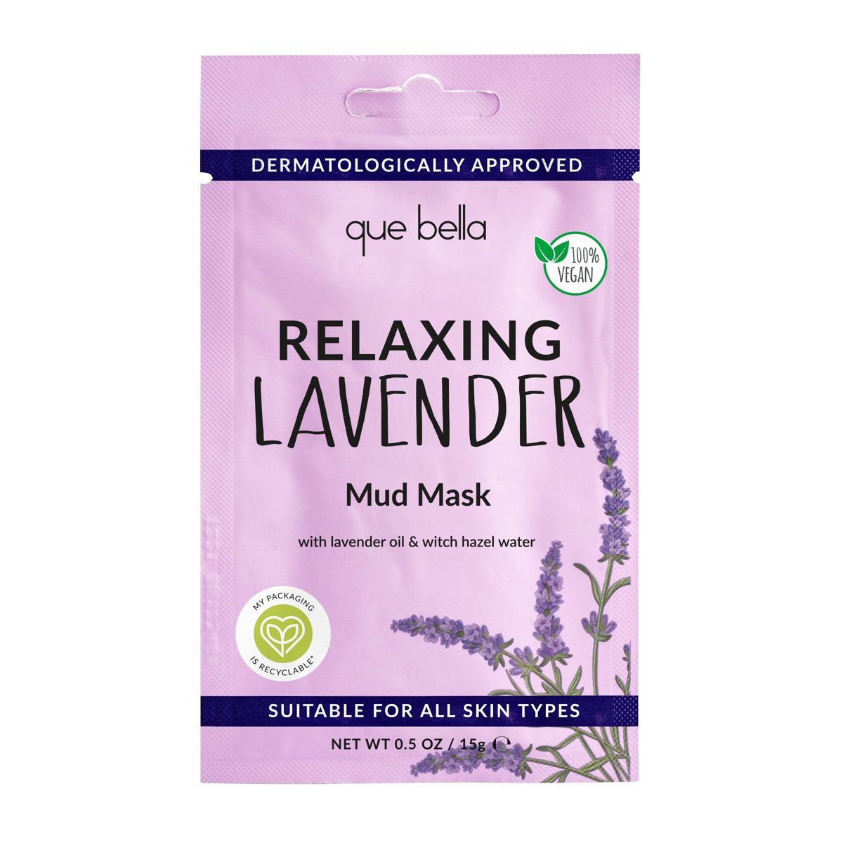 Que Bella Relaxing Lavender Mud Mask - 0.5oz