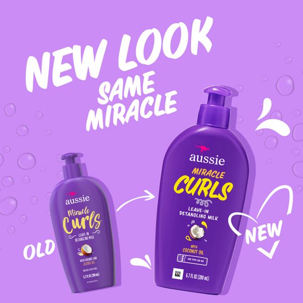 Aussie Miracle Curls with Coconut Oil Detangling Milk Treatment - 6.7 fl oz