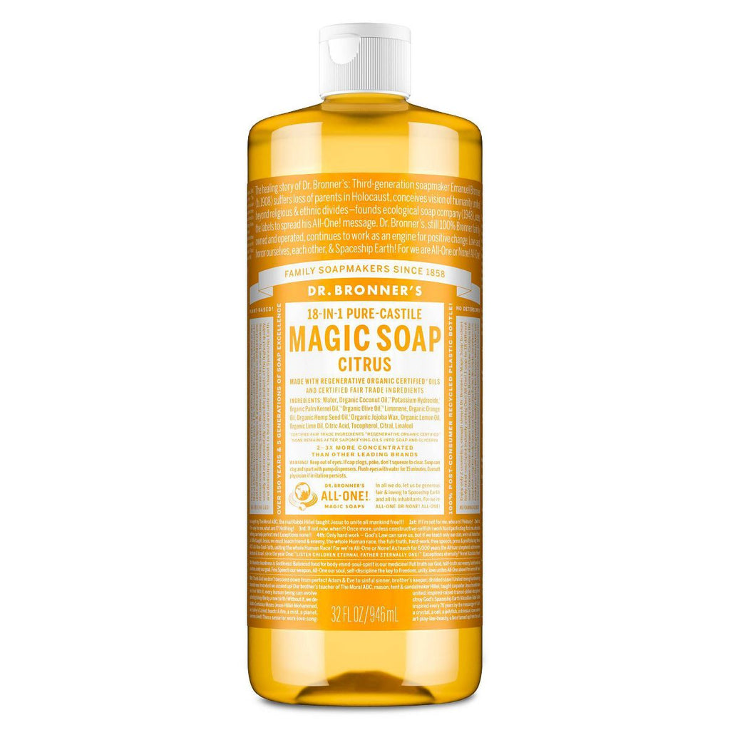 Dr. Bronner's Magic Pure Castile Liquid Soap Bodywash - Citrus - 32 fl oz