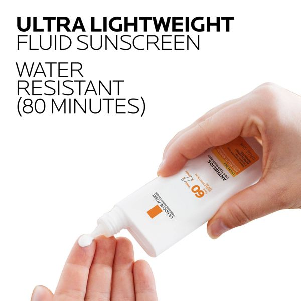 La Roche Posay Anthelios Ultra-Light Fluid Face Sunscreen Lotion Oxybenzone-Free - SPF 60 - Travel Size - 1.7 fl oz​​