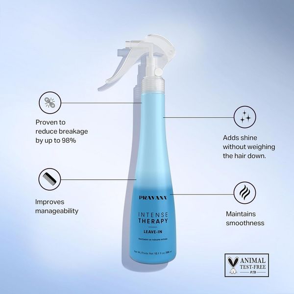 Pravana Intense Therapy Leave-In Treatment (10.1 oz) Instantly Detangles & Hydrates | Leavein Conditioner For All Hair Types