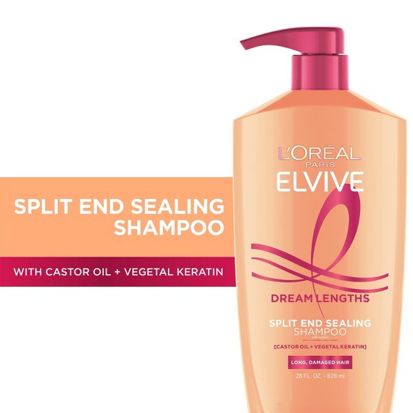 L'Oreal Paris Elvive Dream Lengths Restoring Shampoo for Long, Damaged Hair - 28 fl oz