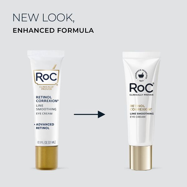 RoC Retinol Correxion Line Smoothing Anti-Aging Wrinkle Eye Cream for Dark Circles & Puffy Eyes - 0.25 fl oz