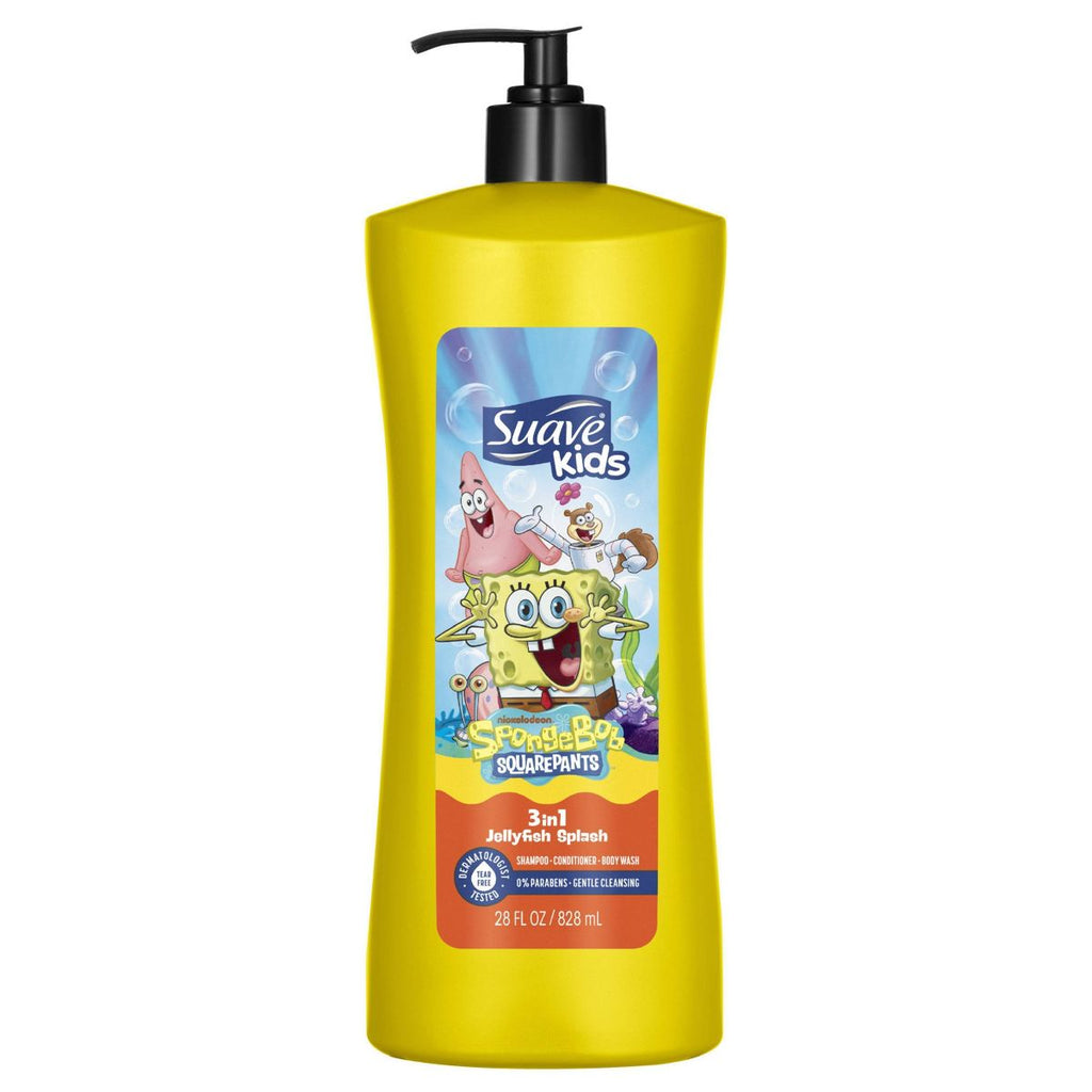 Suave Kids SpongeBob SquarePants Jellyfish Splash 2-in-1 Shampoo + Body Wash - 28 fl oz