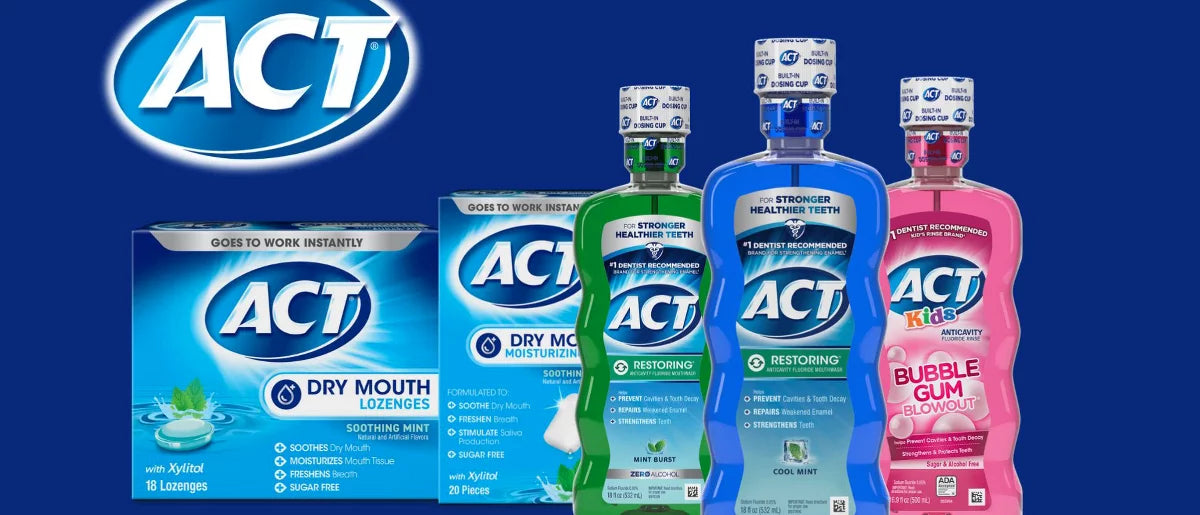 ACT Mint Burst Restoring Fluoride Rinse Mouthwash - 33.8 fl oz