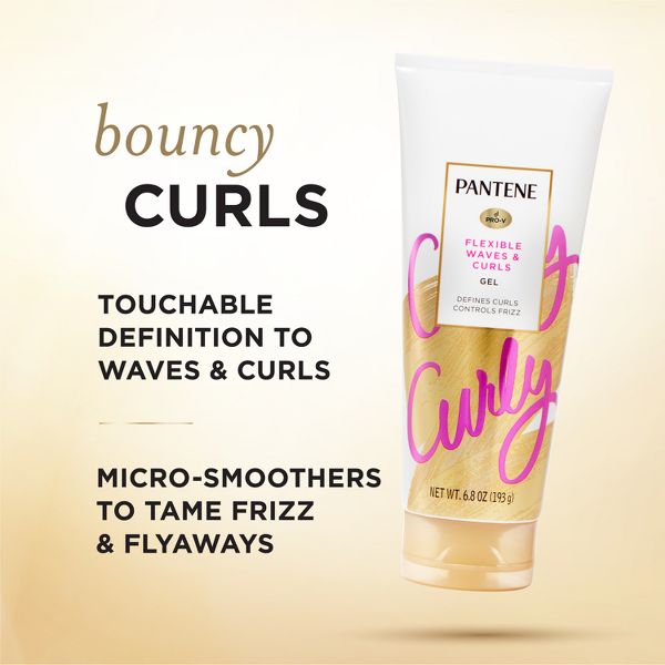 Pantene Pro-V Curl Sculpting Hair Gel for Flexible Waves and Curly Hair - 6.8 fl oz