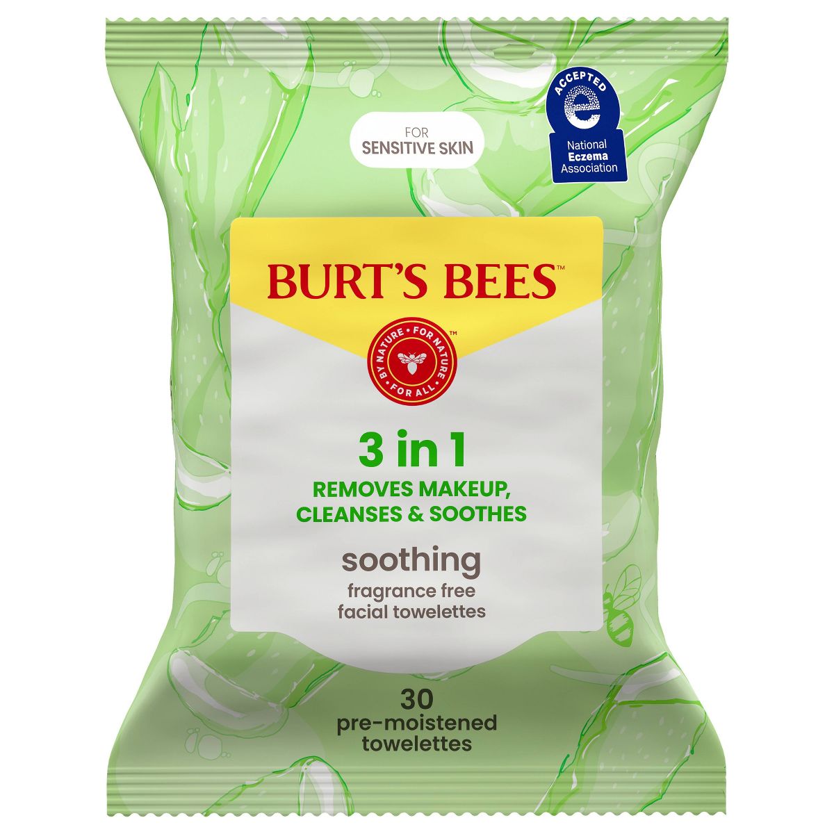Burt's Bees Facial Cleansing Towelettes Unscented Makeup Remover Wipes - 30ct