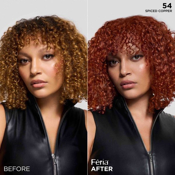 L'Oreal Paris Feria High Intensity Shimmering Color Power Red - R48 Intense Deep Auburn - 1 Kit