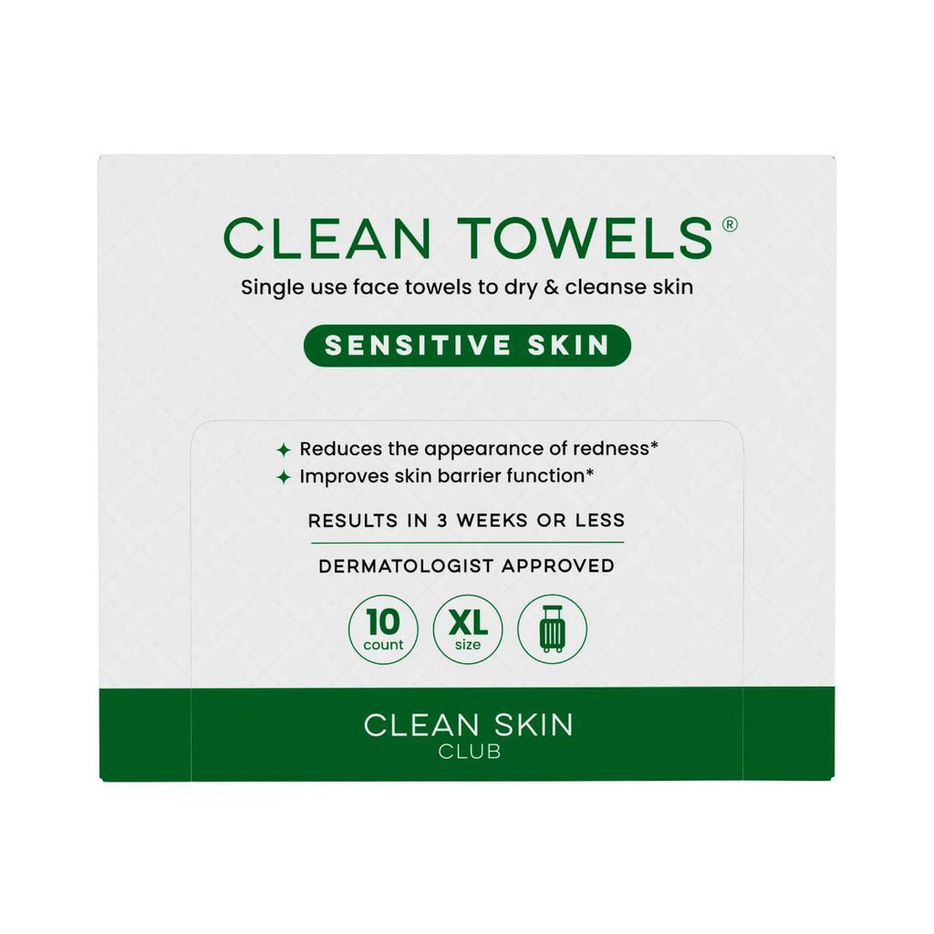 Clean Skin Club Sensitive Skin Towels - XL - 10ct