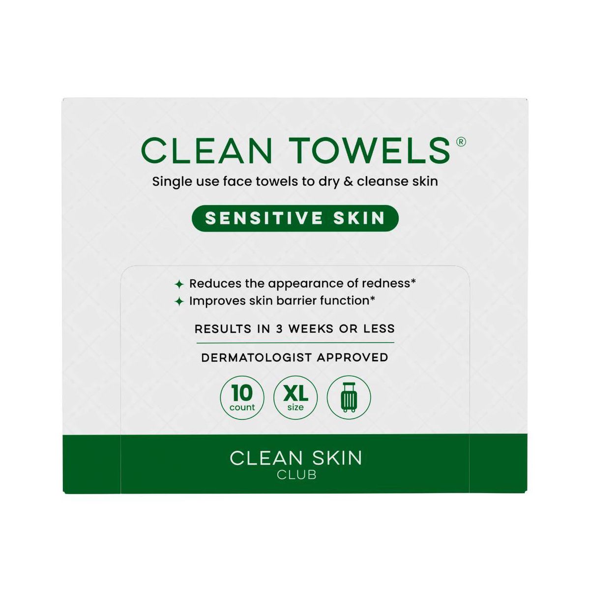 Clean Skin Club Sensitive Skin Towels - XL - 10ct