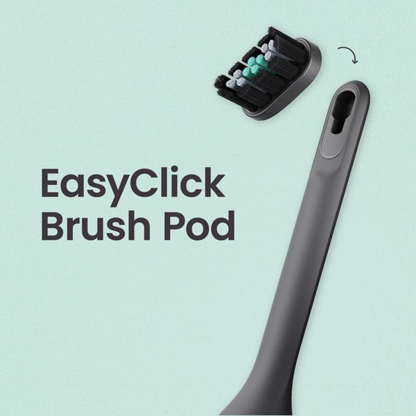 quip EasyClick Replacement Brush Pod Heads for quip Ultra and Ultra Lite Sonic Electric Toothbrushes - Black - 2pk