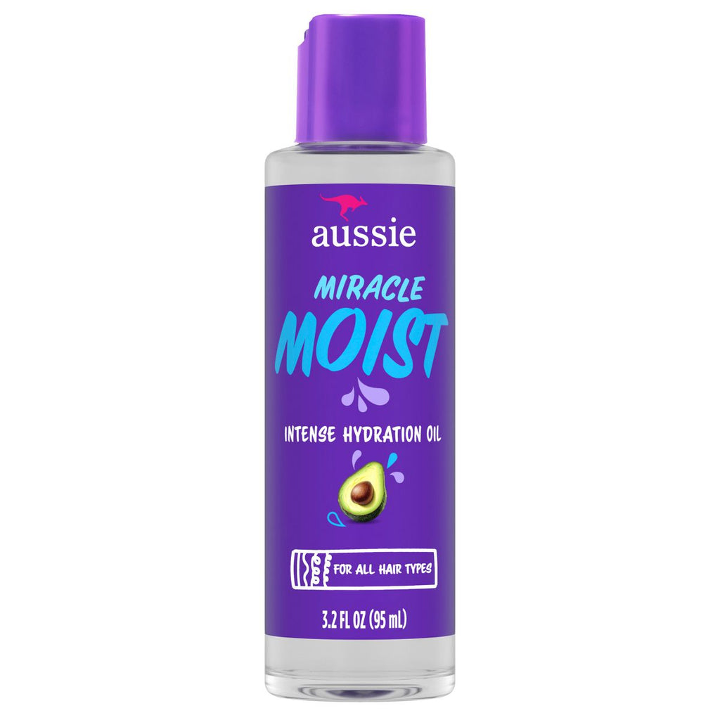 For Dry Hair - Aussie Miracle Moist Intense Hydration Oil with Jojoba Oil - 3.2 fl oz