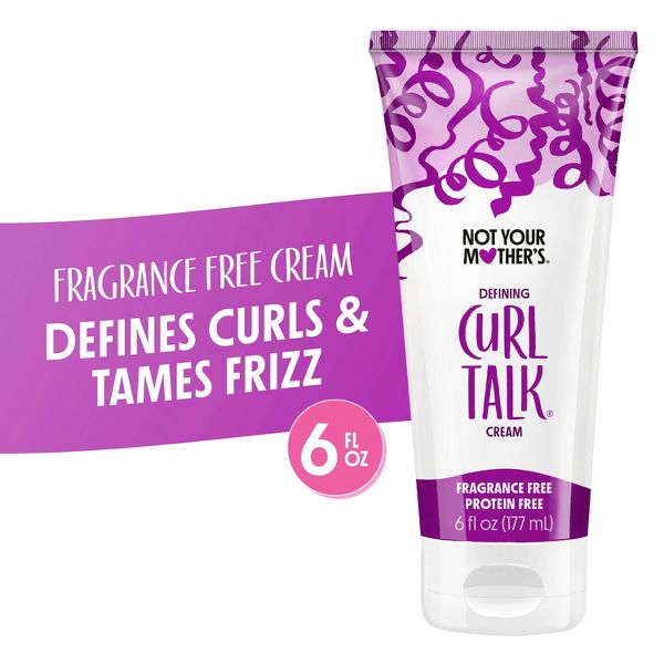 Not Your Mother's Curl Talk Fragrance Free Defining Cream Curl Enhancer - 6 fl oz: Moisturizing, Ethyl Alcohol-Free, Paraben-Free, Sulfate-Free