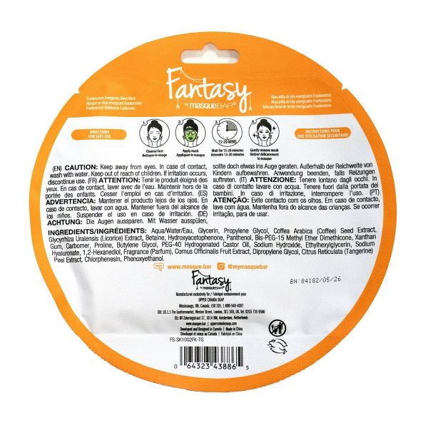 Fantasy by Masque Bar Hydrating Frankenstein Sheet Facial Mask - 21ml