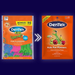 DenTek Kids' Fun Flossers Floss Picks - Wild Fruit - 90ct