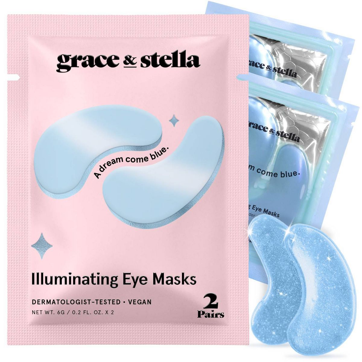 Grace & Stella Under Eye Mask - Blue - 2ct