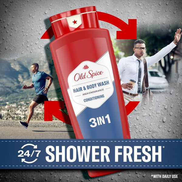 Old Spice High Endurance 3 in 1 Hair Body Wash - 24 fl oz