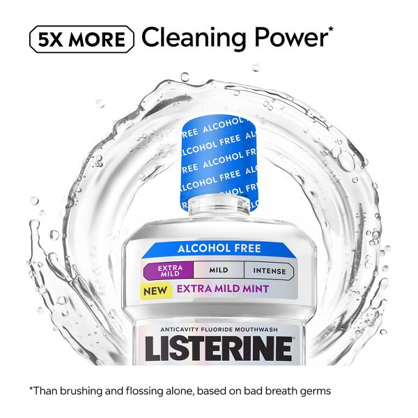 Listerine Total Care Alcohol-Free Anticavity Fluoride Extra Mild Mouthwash - Mint - 250ml