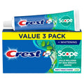 Crest + Scope Complete Whitening Tarter Control Fluoride Toothpaste - Minty Fresh - 5.4oz/3pk