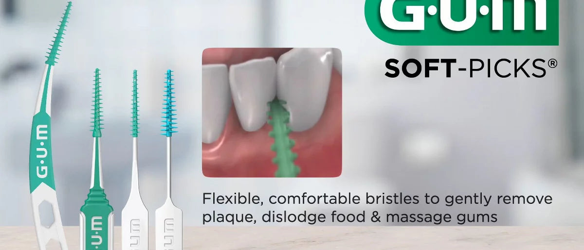 GUM Soft Picks Comfort Flex Flossers - 80ct