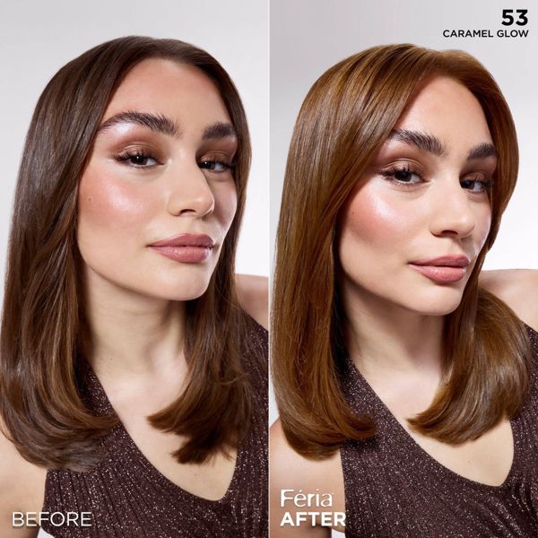 L'Oreal Paris Feria High Intensity Shimmering Color Power Red - R48 Intense Deep Auburn - 1 Kit