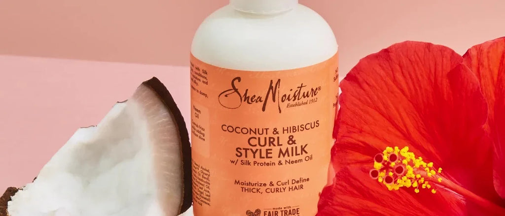 SheaMoisture Coconut & Hibiscus Curl & Style Milk For Thick Curly Hair - 8 fl oz: Paraben-Free Cream with Shea Butter
