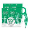 GUM Extra Strong Shred-Resistant and Easy Grip Handle Professional Clean Floss Picks - 150ct/4pk