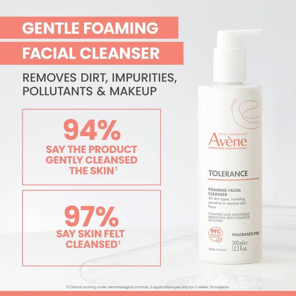 Avene Tolerance Foaming Facial Cleanser - 13.2 fl oz