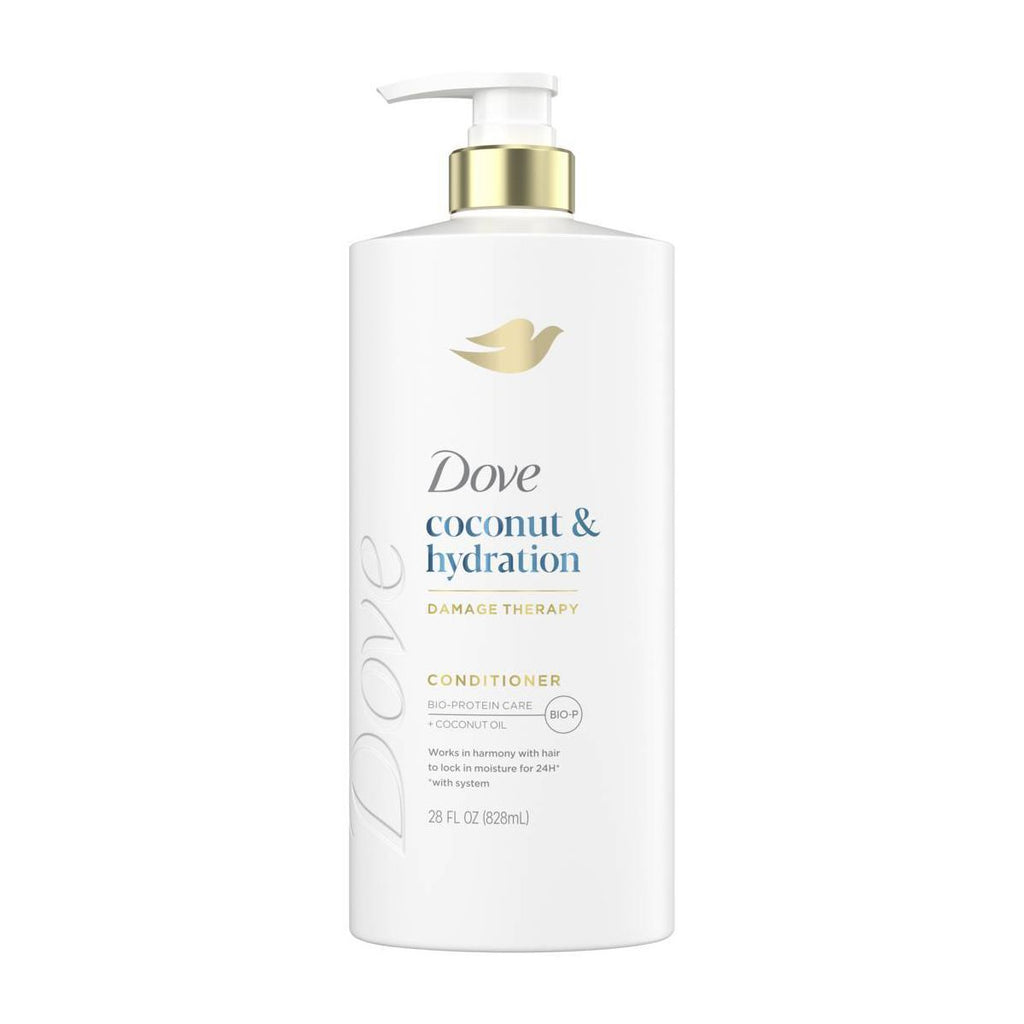 Dove Beauty Coconut Hydration Hair Conditioner Pump with Coconut Oil & Bio-Protein Care - 28 fl oz