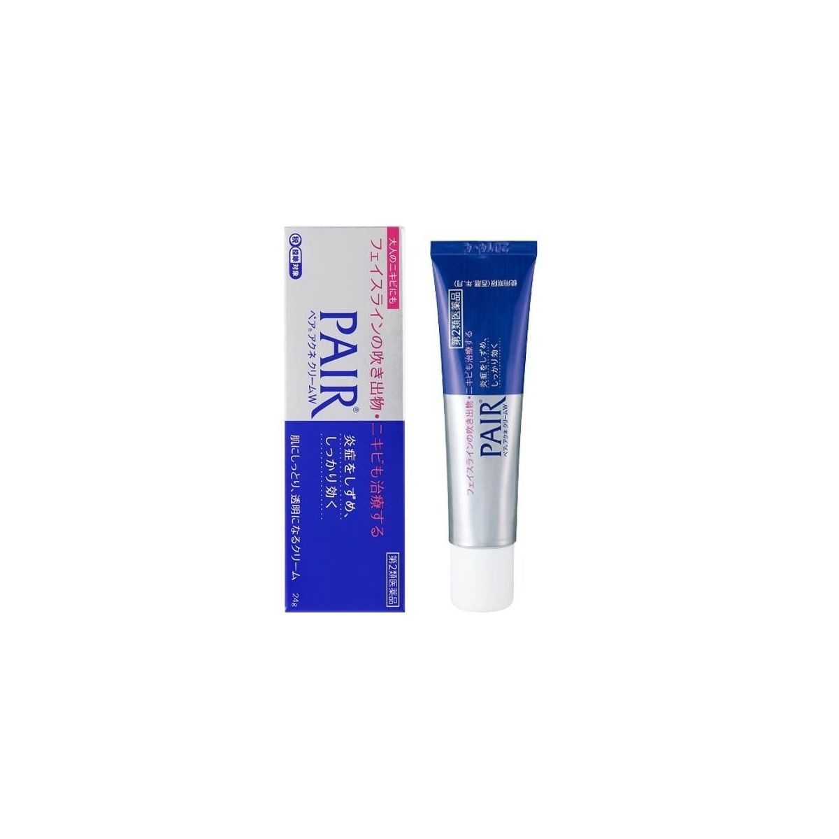 LION Pair Acne Cream W - Targeted Anti-Inflammatory and Anti-Bacterial Facial Treatment for Acne and Breakouts, 24g
