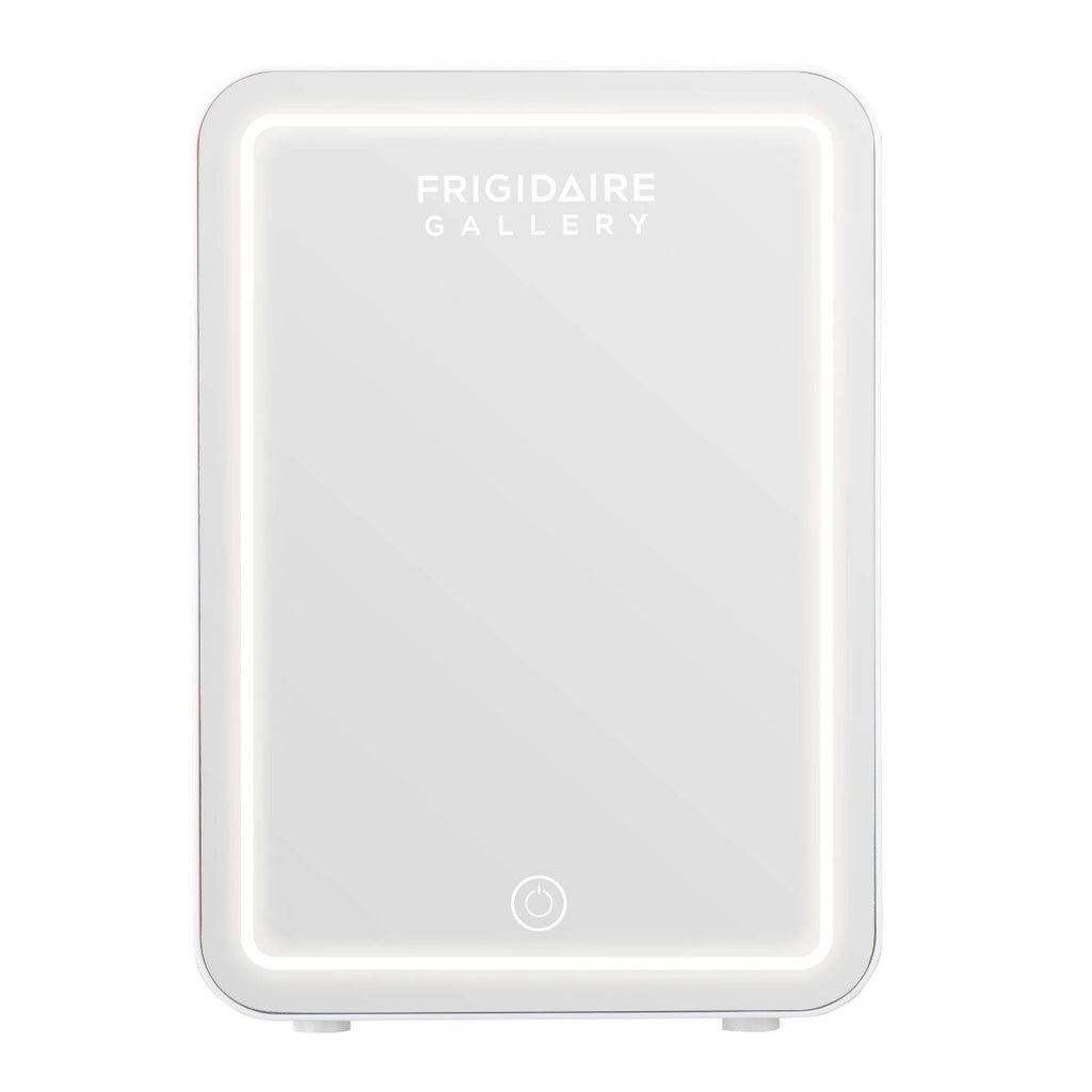 Frigidaire Gallery 9 Can Beauty Lighted Mirror Fridge Portable White