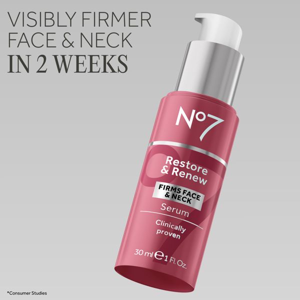 No7 Restore & Renew Face & Neck Serum - 1 fl oz