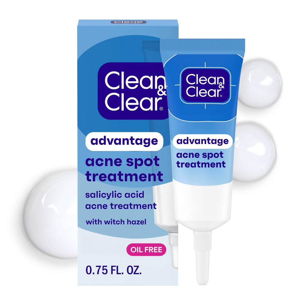 Clean & Clear Advantage Acne Spot Treatment Gel Cream with Salicylic Acid and Witch Hazel - .75 fl oz