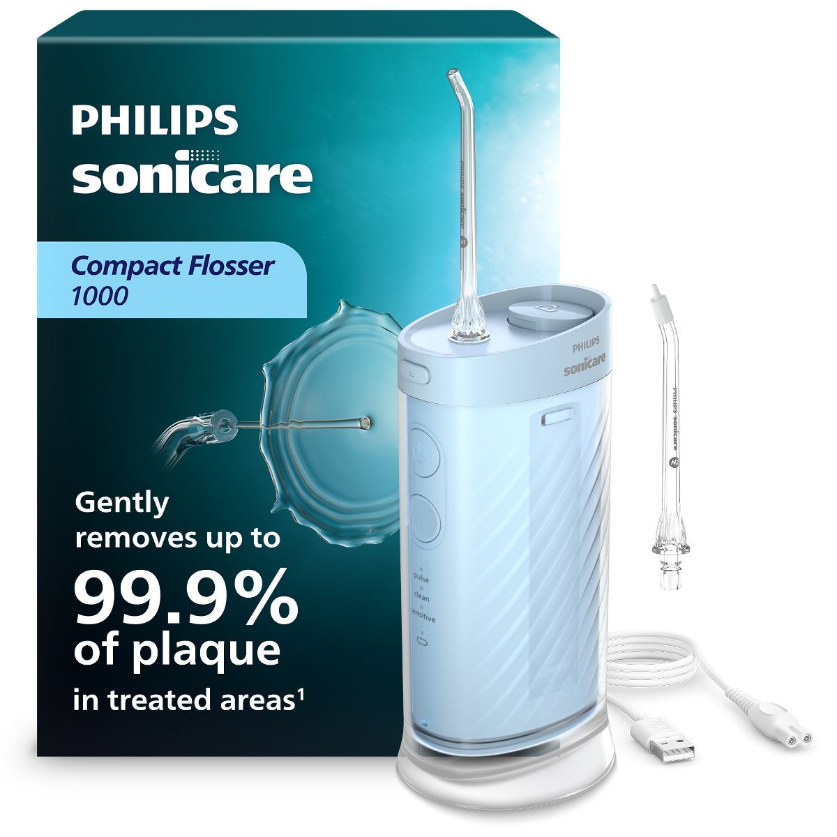 Philips Sonicare 1000 Compact Rechargeable Power Flosser - Blue