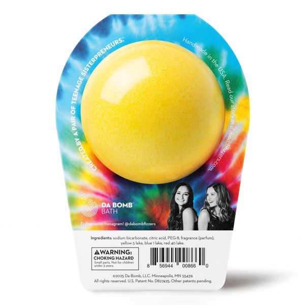 Da Bomb Bath Fizzers Tie-Dye Yellow Bath Bomb - 6.5oz