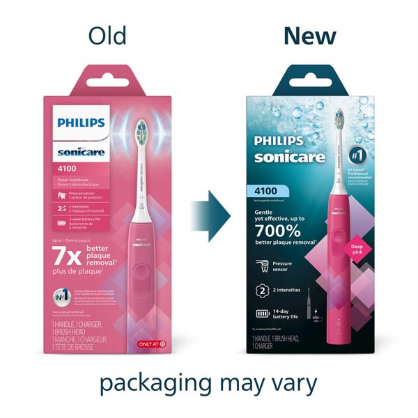 Philips Sonicare 4100 Plaque Control Rechargeable Electric Toothbrush - HX3681/23 - White