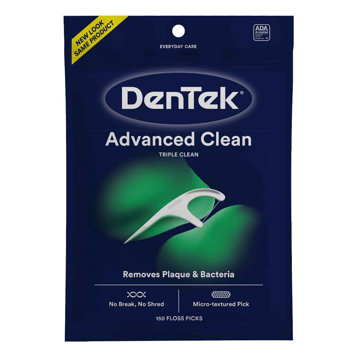 DenTek Advanced Clean Floss Picks for Tight Teeth - Mouthwash Mint - 150ct