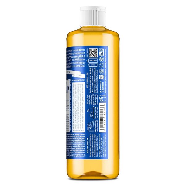Dr. Bronner's Magic Pure Castile Liquid Soap Bodywash - Peppermint - 16 fl oz