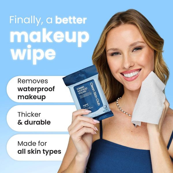 Clean Skin Club Makeup Facial Cleansing Wipes Original - 10ct