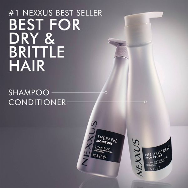 Nexxus Therappe Ultimate Moisture Shampoo for Dry Hair with Elastin Protein and Green Caviar - Silicone-Free - 13.5 fl oz