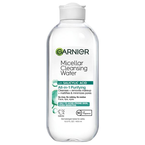 Garnier Salicylic Acid Purifying Makeup Remover Micellar Water and Facial Cleanser - 13.5 fl oz